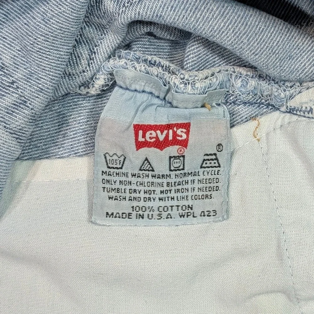 Vintage Levi's 501‎ Made in USA 1998 Light Wash Button Fly Mens W38 L30 Denim